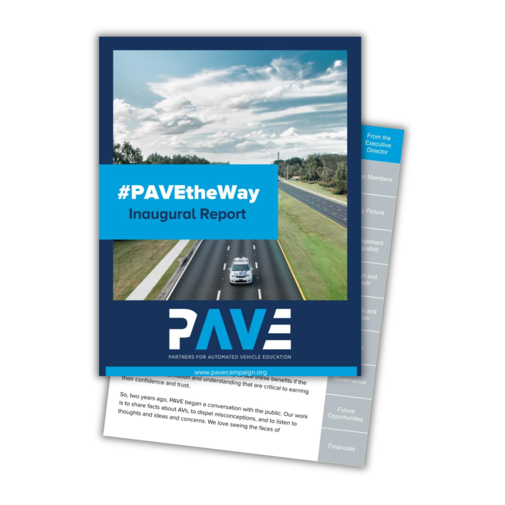 First PAVE Annual Report cover