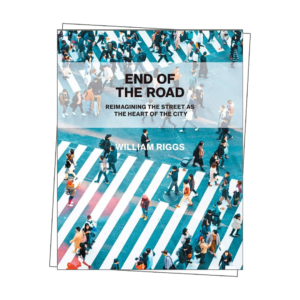 End of the Road book cover featuring a photo of a busy intersection