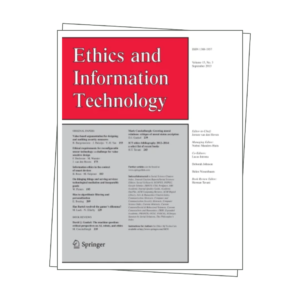 Report cover from journal titled "Ethics and Information Technology"